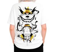 the Fan Tee Camiseta Oversize de Adulto Doble Impresion de Mujer Dibujos Animados Shinobi Shuriken Manga Anime Zorro Nueve Colas 036 XXL