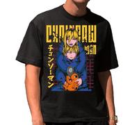 the Fan Tee Camiseta Oversize de Hombre Dibujos Animados Chainsaw Man Anime Gore Denji, Sangre, Dientes de Acero, Pochita, Makima, AKI Hayakawa 007 XXL