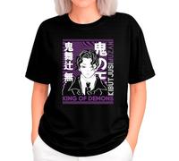 the Fan Tee Camiseta Oversize de Mujer Dibujos Animados Demon Cazadores de Demonios, técnicas de respiración, Silencio del Agua, Danza del Dios del Fuego 034 3XL