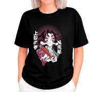the Fan Tee Camiseta Oversize de Mujer Dibujos Animados Demon Cazadores de Demonios, técnicas de respiración, Silencio del Agua, Danza del Dios del Fuego 033 XS