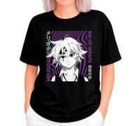 the Fan Tee Camiseta Oversize de Mujer Dibujos Animados Pecados Capitales La Avaricia,Rey de Las Hadas,Gigante El Orgullo, Misterioso y Emocionalmente,Hechicera 007 XXL