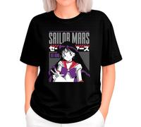 the Fan Tee Camiseta Oversize de Mujer Dibujos Animados Sailor Moon El Poder de La Luna, Jupter, Marte, Venus,Retro 002 XS