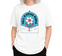 the Fan Tee Camiseta Oversize de Mujer Divertidas Anti Social Humor sarcástico, introvertido no es Personal, es mi Estilo EL Infierno Son Otras Personas 001 XS