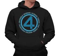the Fan Tee Sudadera Adulto con Capucha de Hombre Comic Fantastico los 4 héroes de la Ciencia y la Aventura 002 3XL