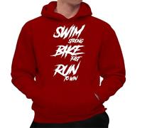 the Fan Tee Sudadera Adulto con Capucha de Hombre Deportes Triathlon 3 Disciplinas En 1. Ciclista, Ciclismo, Carrera, Corredor, Natacion, Nadador 006 XL