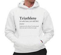 the Fan Tee Sudadera Adulto con Capucha de Hombre Deportes Triathlon 3 Disciplinas En 1. Ciclista, Ciclismo, Carrera, Corredor, Natacion, Nadador 009 XXL