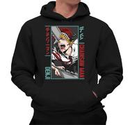 the Fan Tee Sudadera Adulto con Capucha de Hombre Dibujos Animados Chainsaw Man Anime Gore Denji, Sangre, Dientes de Acero, Pochita, Makima, AKI Hayakawa 015 L