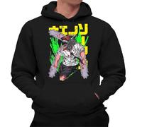 the Fan Tee Sudadera Adulto con Capucha de Hombre Dibujos Animados Chainsaw Man Anime Gore Denji, Sangre, Dientes de Acero, Pochita, Makima, AKI Hayakawa 004 XL