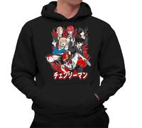 the Fan Tee Sudadera Adulto con Capucha de Hombre Dibujos Animados Chainsaw Man Anime Gore Denji, Sangre, Dientes de Acero, Pochita, Makima, AKI Hayakawa 005 XS