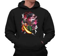 the Fan Tee Sudadera Adulto con Capucha de Hombre Dibujos Animados Demon Cazadores de Demonios, técnicas de respiración, Silencio del Agua, Danza del Dios del Fuego 011 XL