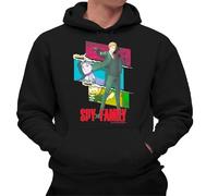 the Fan Tee Sudadera Adulto con Capucha de Hombre Dibujos Animados Family El Espía Legendario, La Esposa, La Hija Telépata, El Perro Bond 012 S