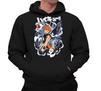 the Fan Tee Sudadera Adulto con Capucha de Hombre Dibujos Animados Haikyu Divertido El Pequeño Gigante, Tobio, Karasuno, Voleibol 003 M
