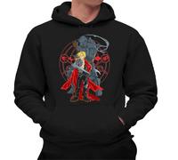 the Fan Tee Sudadera Adulto con Capucha de Hombre Dibujos Animados Metal Energía, Alquimia, Acero, Hermandad, Círculos Mágicos, Renacimiento, Fusión 004 XS