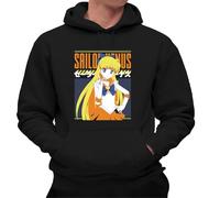 the Fan Tee Sudadera Adulto con Capucha de Hombre Dibujos Animados Sailor Moon El Poder de La Luna, Jupter, Marte, Venus,Retro 005 XXL
