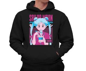 the Fan Tee Sudadera Adulto con Capucha de Hombre Dibujos Animados Sailor Moon El Poder de La Luna, Jupter, Marte, Venus,Retro 004 S