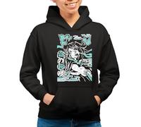 the Fan Tee Sudadera Adulto con Capucha de Mujer Dibujos Animados Demon Cazadores de Demonios, técnicas de respiración, Silencio del Agua, Danza del Dios del Fuego 012 L