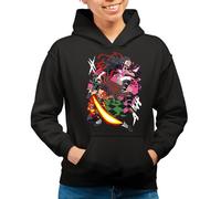 the Fan Tee Sudadera Adulto con Capucha de Mujer Dibujos Animados Demon Cazadores de Demonios, técnicas de respiración, Silencio del Agua, Danza del Dios del Fuego 011 L