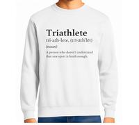the Fan Tee Sudadera Adulto Sin Capucha de Hombre Deportes Triathlon 3 Disciplinas En 1. Ciclista, Ciclismo, Carrera, Corredor, Natacion, Nadador 009 XS