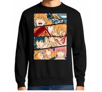 the Fan Tee Sudadera Adulto Sin Capucha de Hombre Dibujos Animados Chainsaw Man Anime Gore Denji, Sangre, Dientes de Acero, Pochita, Makima, AKI Hayakawa 006 M