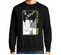 the Fan Tee Sudadera Adulto Sin Capucha de Hombre Dibujos Animados Death Note Juego psicológico,Poder del Cuaderno, la Justicia y la Mente Estratégica 001 XL