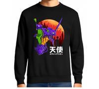 the Fan Tee Sudadera Adulto Sin Capucha de Hombre Dibujos Animados Evangelion Ángeles del Acero, Proyecto Génesis, Robot Mecha, Futuro, Tokio 010 M