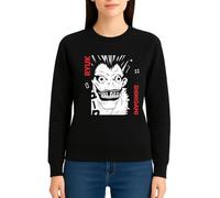 the Fan Tee Sudadera Adulto Sin Capucha de Mujer Dibujos Animados Death Note Juego psicológico,Poder del Cuaderno, la Justicia y la Mente Estratégica 002 XXL