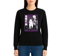 the Fan Tee Sudadera Adulto Sin Capucha de Mujer Dibujos Animados Demon Cazadores de Demonios, técnicas de respiración, Silencio del Agua, Danza del Dios del Fuego 034 S