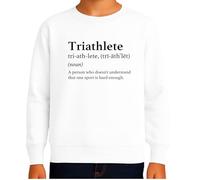 the Fan Tee Sudadera Infantil Sin Capucha de Niño Niña Deportes Triathlon 3 Disciplinas En 1. Ciclista, Ciclismo, Carrera, Corredor, Natacion, Nadador 009 15 años