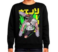 the Fan Tee Sudadera Infantil Sin Capucha de Niño Niña Dibujos Animados Chainsaw Man Anime Gore Denji, Sangre, Dientes de Acero, Pochita, Makima, AKI Hayakawa 004 11 años