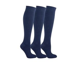 The Fancy Dress® 3 pares de calcetines altos hasta la rodilla para niñas, calcetines de algodón en colores sólidos para niños, medias de uniforme largas