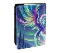 The Fascinating Rise of The Phoenix - Funda de viaje para pasaporte, funda organizadora de pasaporte de piel sintética para hombres y mujeres, 6.5 pulgadas, Black, Talla única
