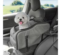 The Fellie Asiento de coche para perro con consola central, asiento elevador de coche para mascotas pequeñas, asientos lavables para perros y gatos, bolsas de viaje portátiles para mascotas, asiento
