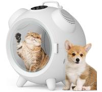 The Fellie Caja secadora de aseo para mascotas de 62 L, caja secadora automática para perros, gatos, caja seca de bajo ruido con control de temperatura y temporizador, secado 360 grados acogedor para
