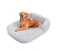 The Fellie Tapete para perro, cama suave para perros con refuerzo en forma de U, lavable, calmante cama para perros grandes con parte inferior antideslizante, colchón esponjoso para perros y gatos