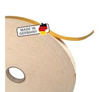 The Felt Store cinta de fieltro autoadhesiva, 15 mm de ancho, 1,5 mm de grosor, 20 m de largo, blanca, cinta de sellado de fieltro - Made in Germany