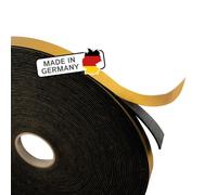 The Felt Store cinta de fieltro autoadhesiva, 15 mm de ancho, 1,5 mm de grosor, 20 m de largo, negra, cinta de sellado de fieltro - Made in Germany