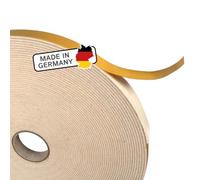 The Felt Store cinta de fieltro autoadhesiva, 20 mm de ancho, 1,5 mm de grosor, 20 m de largo, blanca, cinta de sellado de fieltro - Made in Germany