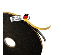 The Felt Store Cinta de fieltro autoadhesiva de 20 m, 5 mm de ancho, 1,5 mm de grosor, color negro, tira de fieltro versátil, ideal como cinta de sellado para ventanas y puertas