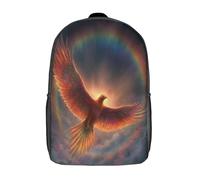 The Fénix Flies in The Sky And The Rainbow Is Beautiful Mochila Niña Chicos Escolares Adolescentes Bolsa De Escuela Infantil 17inch