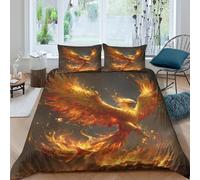 The Fénix Rises from The Roaring Llamas Juego De Ropa De Cama para,Funda Nórdica Y Fundas De Almohada Funda De Edredón De Microfibra Impresa En 3D para Niños Y Niñas,King(220x240cm)