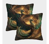The Fénix Rises from The Vortex of Fire Fundas De Almohada Cojines Decorativos Impresos En 3D,para Sofá Cama 45x45cm 2 Paquetes