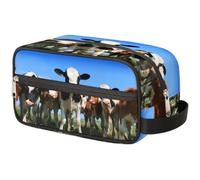 The Field On Calve - Bolsa de maquillaje de viaje para mujeres, hombres, niños, niñas, niños, niñas, niños, bolsa de lavado de vaca, neceser organizador de artículos de aseo, color, Talla única,