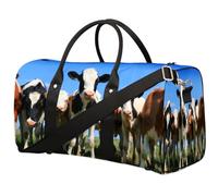 The Field On Calve - Bolsa de viaje para mujeres, hombres, niñas y niños, bolsas de fin de semana de vaca de ternero, bolsas de noche de 22.7 L, bolsa de equipaje de cabina para deportes, gimnasio,
