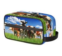 The Field On Calves - Bolsa de maquillaje de viaje para mujeres, hombres, niños, niñas, niños, niñas, niños, bolsa de lavado de vaca, neceser organizador de artículos de aseo, color, Talla única,