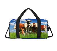 The Field On Calves - Bolsa deportiva de lona con compartimento para zapatos, bolsa de fin de semana, bolsa de viaje para gimnasio, organizador de equipaje para mujeres, hombres, niños y niñas