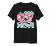 The Fifties 1950s Car Music Checkerboard Rockabilly Sock Hop Camiseta Premium