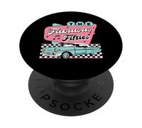 The Fifties 1950s Car Music Checkerboard Rockabilly Sock Hop PopSockets PopGrip Adhesivo