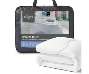 The Fine Bedding Company Breathe Summer - Edredón de Verano Ligero con Eco Smartfil Reciclado, hipoalergénico y Lavable, edredón de Calidad hotelera, tamaño Doble