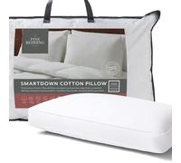 The Fine Bedding Company SmartDown Almohada de algodón - Almohada Mediana con racimos Smartdown, Funda 100% algodón y Comodidad sostenible, hipoalergénica, Lavable a máquina, Individual (1 Unidad)
