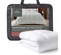 The Fine Bedding Company SmartDown - Edredón Individual de algodón de 10,5 TOG, edredón para Todas Las Estaciones con Eco Smartfil Reciclado, hipoalergénico y Lavable, edredón de Calidad de Hotel